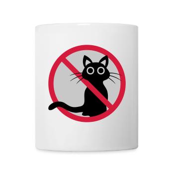 Cat forbidden sign - Mug - white - Front