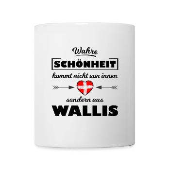 Die Schönheit aus Wallis - Tasse - Weiß - Vorne