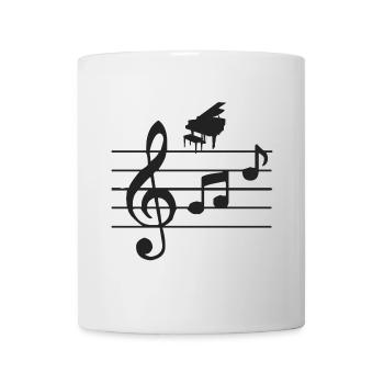 Klavier - Tasse - Weiß - Vorne