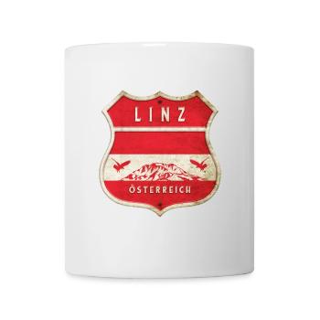 Linz Austria Coat of Arms Flags Design - Mug - white - Front