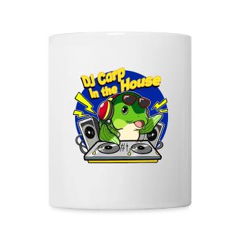 DJ Carp Im Haus Lustiges Angeldesign - Tasse - Weiß - Vorne