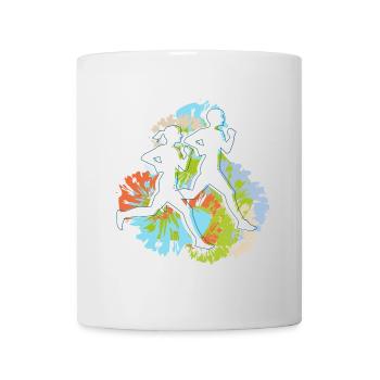 Valentine's Day couple running - Mug - white - Front
