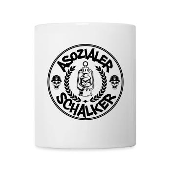 Asozialer Schalker | Farben änderbar - Tasse - Weiß - Vorne