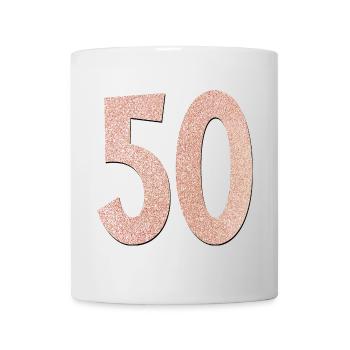 50e anniversaire - Cinquante - Mug blanc - blanc - Devant