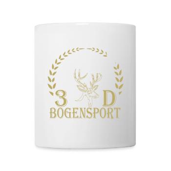 Waldjäger mit Bogen und Geweihmotiv - Tasse - Weiß - Vorne