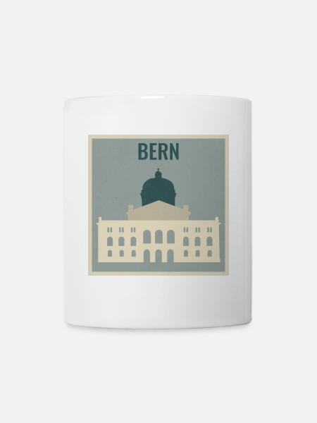 Bern Schweiz – Bundeshaus Städte-Design - Tasse - Weiß