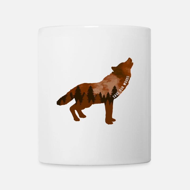 Klimawandel Umweltschutz Wolf Nachhaltig - Tasse - Weiß