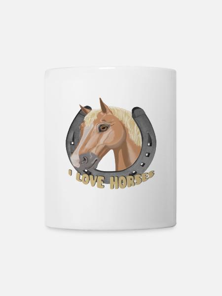 J’aime les chevaux cheval cheval - Mug blanc - blanc