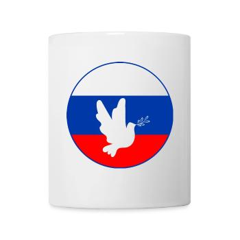 Colombe du drapeau russe - Mug blanc - blanc - Devant