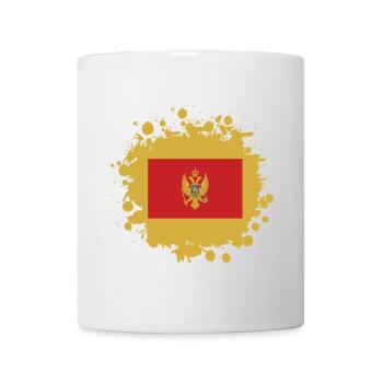 Montenegro Klecks Flaggen Design - Tasse - Weiß - Vorne