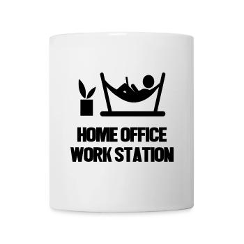 Laptop Wfh Home Office Statement Arbeitsplatz - Tasse - Weiß - Vorne