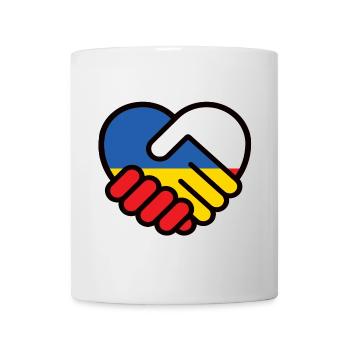 Poland Ukraine Heart pokój pański, pokój Ukrainy - Mug - white - Front