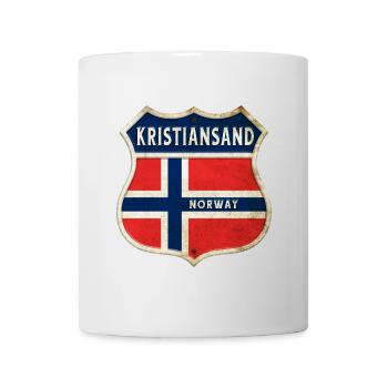 Kristiansand Norway Coat of Arms Flags Design - Mug - white - Front