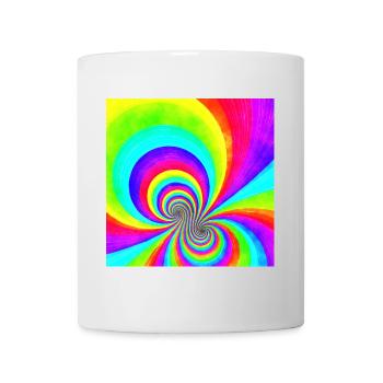 Flower Power Rainbow - Multi Swirl 2A - Mug - white - Front