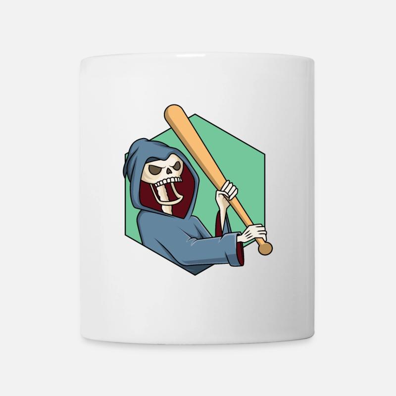 Sensenmann mit Baseballschläger - Tasse - Weiß