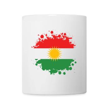Kurdistan Splash Flaggen Design - Tasse - Weiß - Vorne