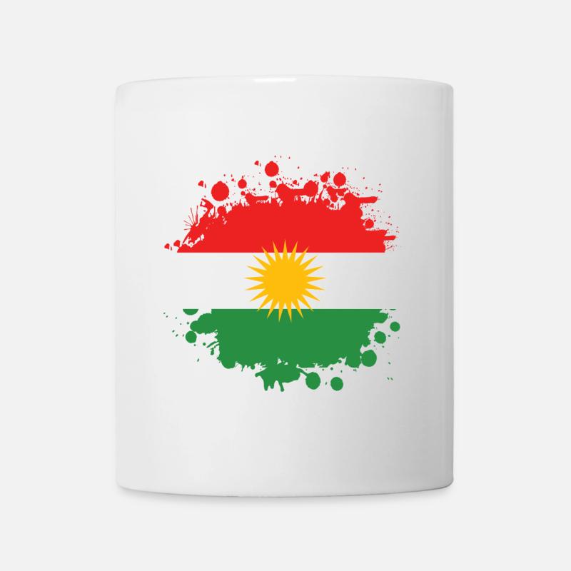 Kurdistan Splash flags design - Mug - white