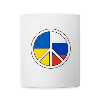 Friedenssymbol mit Farbblockmuster - Tasse - Weiß - Vorne
