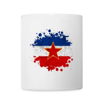 Blob de drapeaux vintage Yougoslavie - Mug blanc - blanc - Devant