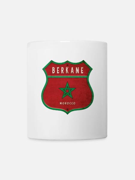 Berkane Maroc Armoiries Drapeaux Design - Mug blanc - blanc