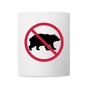 Bear Forbidden Shield - Mug - white - Front