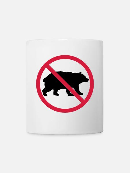 Bouclier interdit d’ours - Mug blanc - blanc