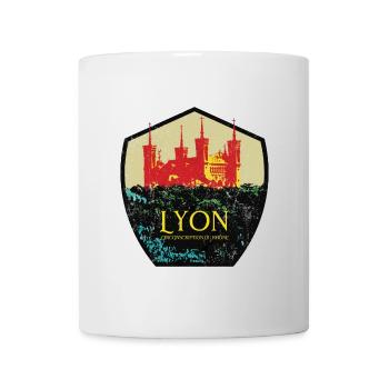 Lyon France est ma ville natale - Mug blanc - blanc - Devant