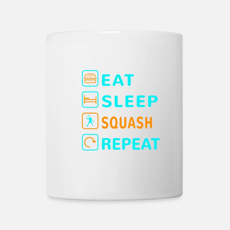 Eat. Sleep. Squash. Repeat Design - Mug - white