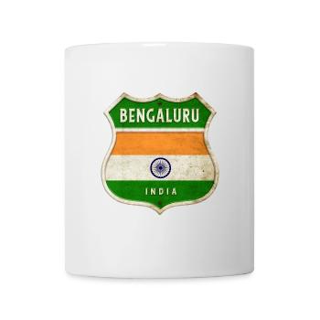 Bengaluru Indien Wappen Flaggen Design - Tasse - Weiß - Vorne