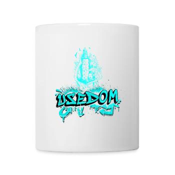 Usedom Leuchtturm Design / Geschenkidee - Tasse - Weiß - Vorne