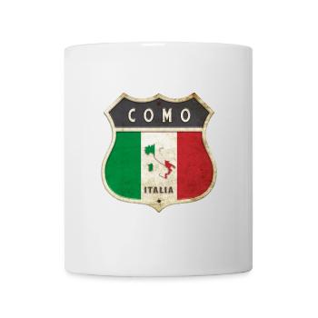 Côme Italie Armoiries Drapeaux Design - Mug blanc - blanc - Devant