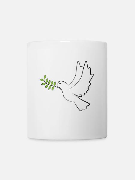 Colombe de la Paix - Mug blanc - blanc