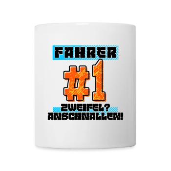 Statement Rennfahrer Auto Autofahren Raser - Tasse - Weiß - Vorne