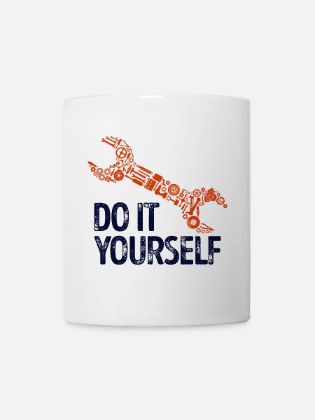 Auto Schraubenschlüssel Statement Schrauber - Tasse - Weiß