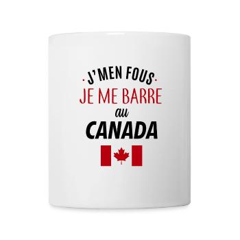 J'men fous je me barre au canada - Mug blanc - blanc - Devant