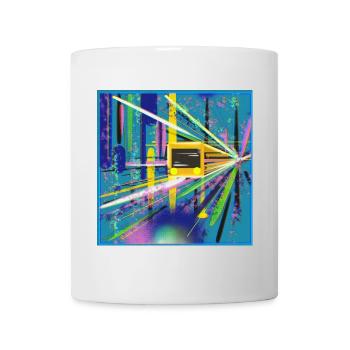 Abstrakte U-Bahn Berlin Graffiti Design - Tasse - Weiß - Vorne