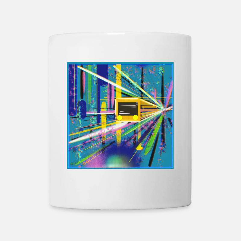 Abstrakte U-Bahn Berlin Graffiti Design - Tasse - Weiß