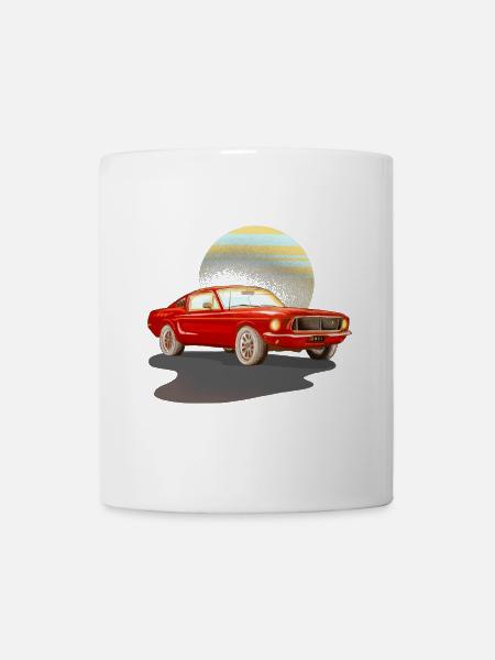 Voiture voiture rouge - Mug blanc - blanc