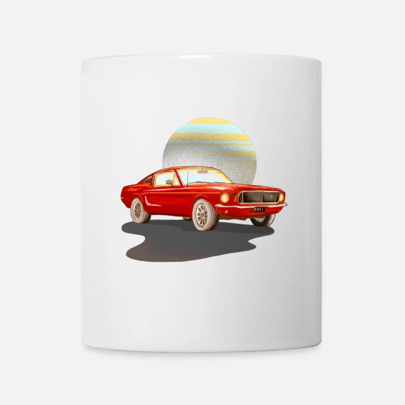 Voiture voiture rouge - Mug blanc - blanc