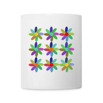 BLUME. BLUME. NATUR. ÖKOLOGIE. GLÜCK. ZEN. JAHR - Tasse - Weiß - Vorne