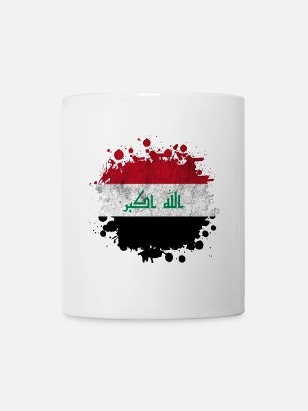 Irak Splash Flaggen Design - Tasse - Weiß