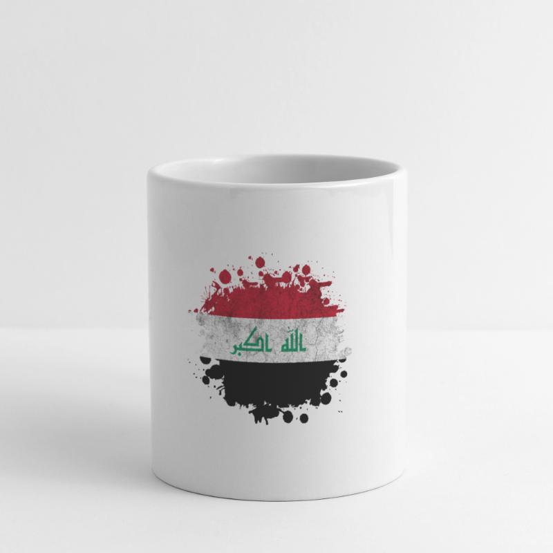 Conception de drapeaux Splash Irak Mug blanc