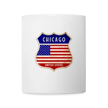 Chicago USA États-Unis Armoiries Drapeaux - Mug blanc - blanc - Devant