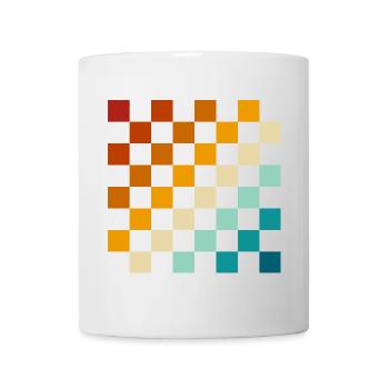 Retro-Schachbrett - Tasse - Weiß - Vorne
