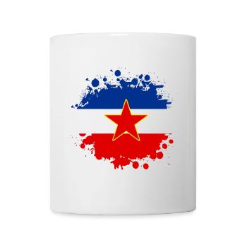 Motif blob drapeau Yougoslavie - Mug blanc - blanc - Devant