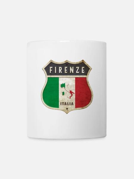 Florence Italie Armoiries Drapeaux Design - Mug blanc - blanc