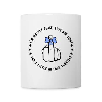Fuck Peace Cool Dicton - Mug blanc - blanc - Devant