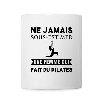 Pilates femme humour - Mug blanc - blanc - Devant