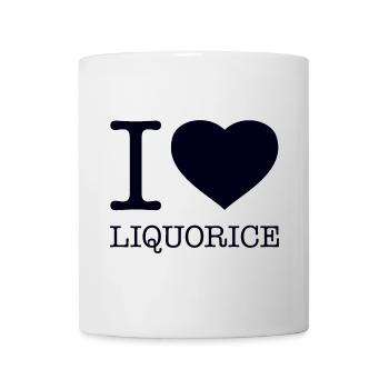I LOVE LIQUORICE Lakritze - Tasse - Weiß - Vorne