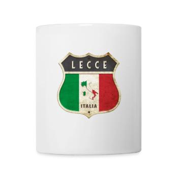 Lecce Italien Wappen Flaggen Design - Tasse - Weiß - Vorne